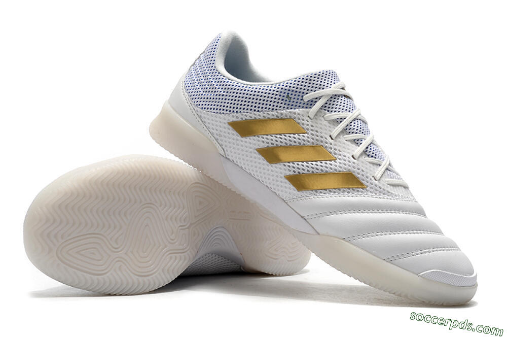 Adidas Copa Tango 20.1 IC Low-Tops Football Shoes - White/Gold/Blue 4