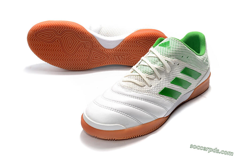Adidas Copa Tango 20.1 IC Low-Tops Football Shoes - White/Green/Brown 3