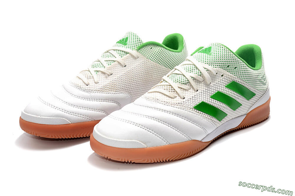 Adidas Copa Tango 20.1 IC Low-Tops Football Shoes - White/Green/Brown 5