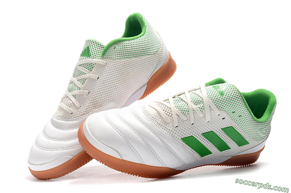Adidas Copa Tango 20.1 IC Low-Tops Football Shoes - White/Green/Brown 6