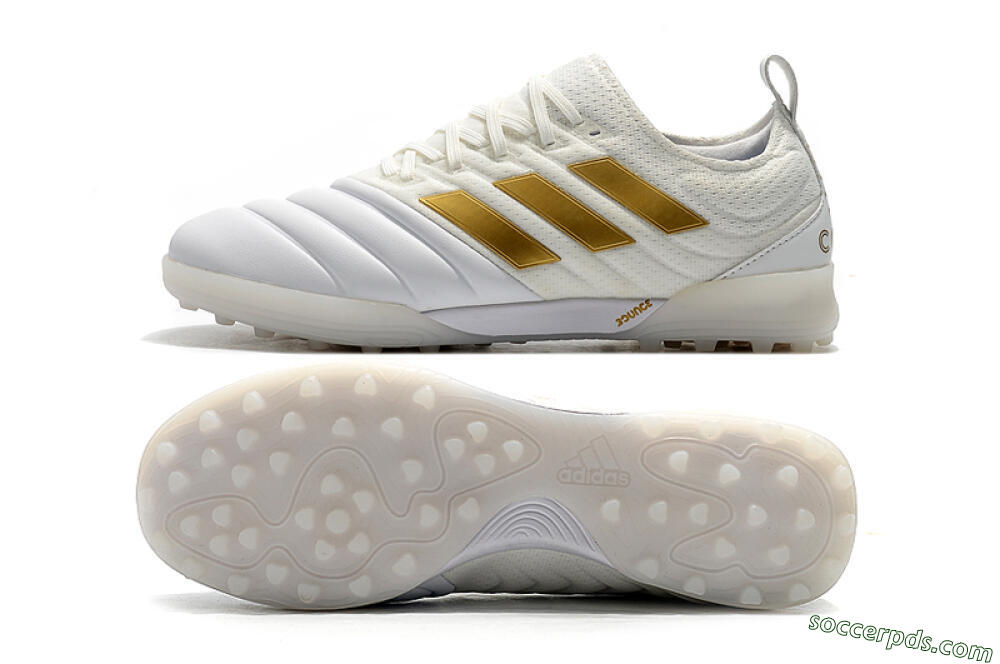 Adidas Copa Tango 20.1 TF Low-Tops Football Shoes - White/Beige/Gold 0