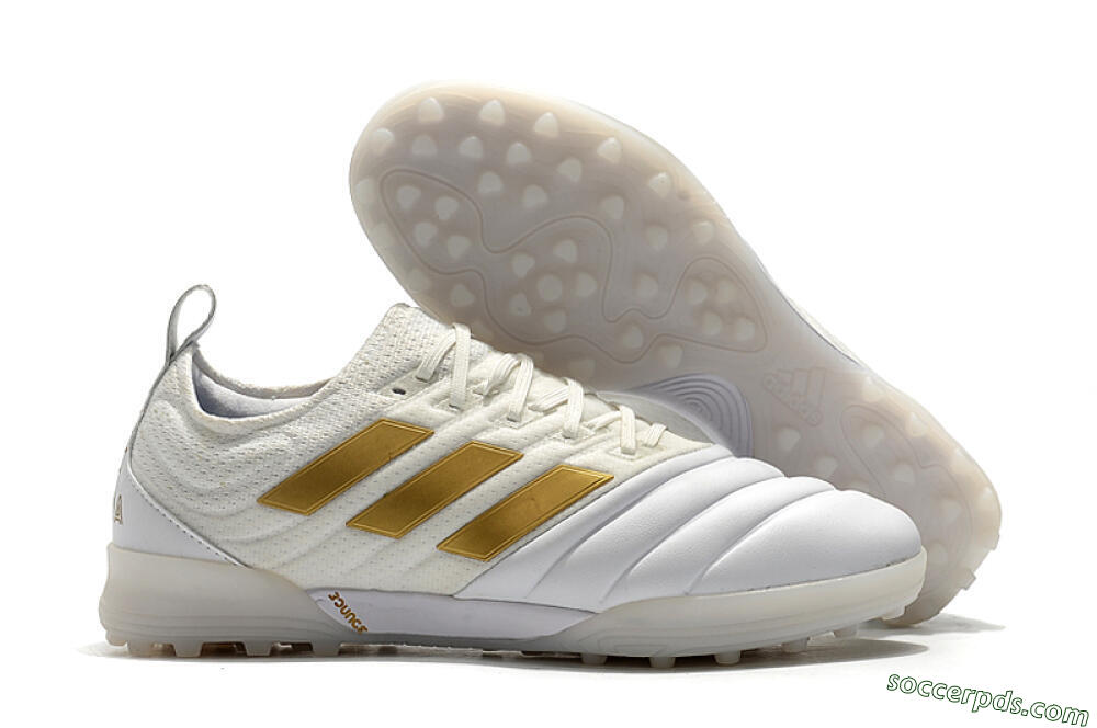 Adidas Copa Tango 20.1 TF Low-Tops Football Shoes - White/Beige/Gold 1