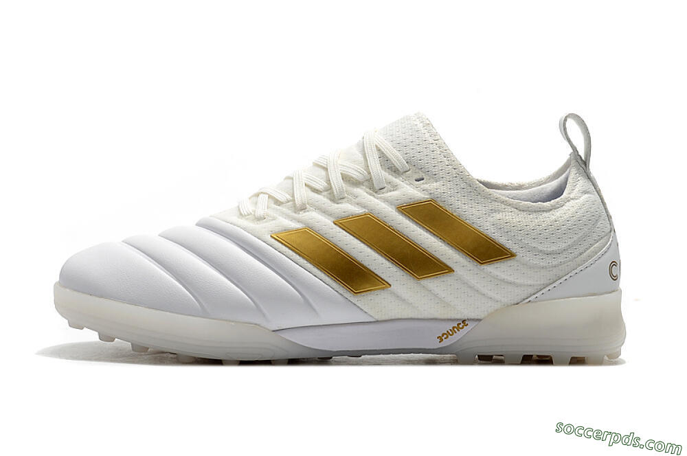 Adidas Copa Tango 20.1 TF Low-Tops Football Shoes - White/Beige/Gold 2