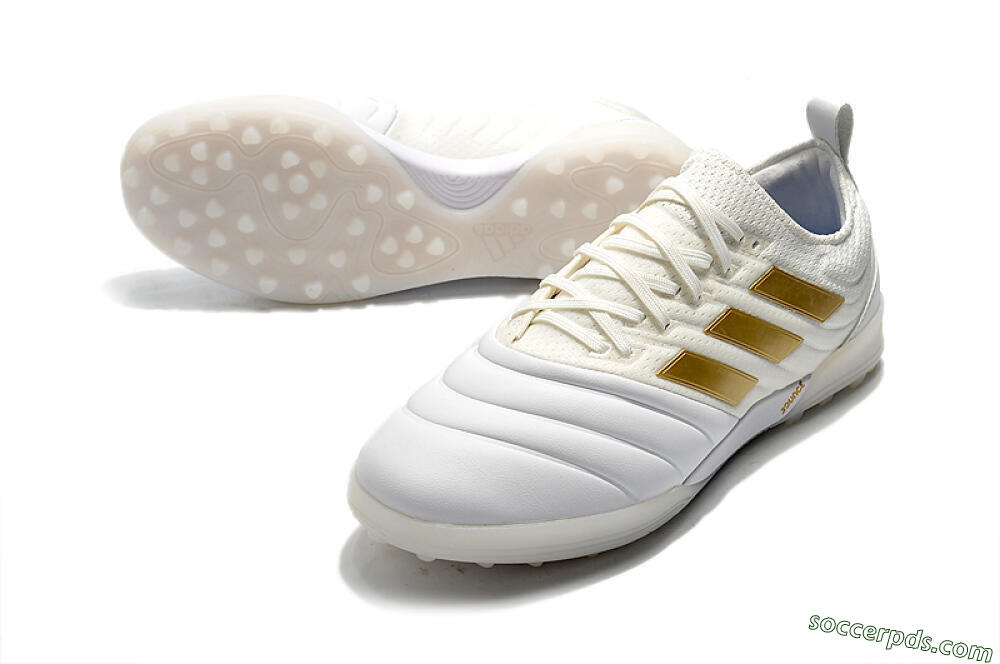 Adidas Copa Tango 20.1 TF Low-Tops Football Shoes - White/Beige/Gold 3