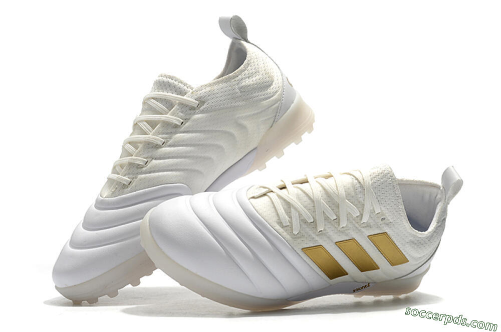 Adidas Copa Tango 20.1 TF Low-Tops Football Shoes - White/Beige/Gold 6
