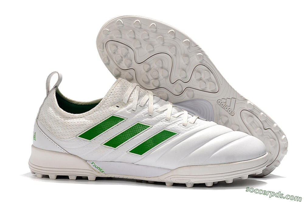 Adidas Copa Tango 20.1 TF Low-Tops Football Shoes - White/Green 1