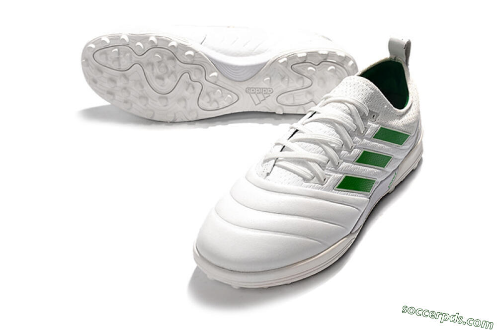 Adidas Copa Tango 20.1 TF Low-Tops Football Shoes - White/Green 3