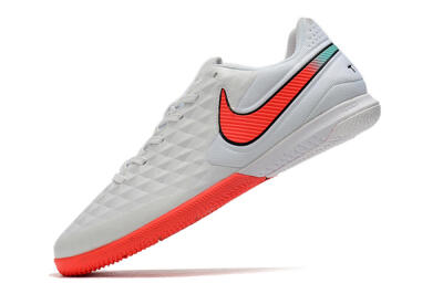 NIke Tiempo Lunar Legend 8 Pro IC Low-Tops Football Shoes - White/Red/Jade
