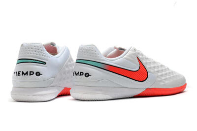 NIke Tiempo Lunar Legend 8 Pro IC Low-Tops Football Shoes - White/Red/Jade