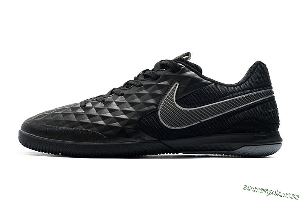 NIke Tiempo Lunar Legend 8 Pro IC Low-Tops Football Shoes - Black/Grey 2