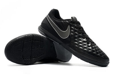 NIke Tiempo Lunar Legend 8 Pro IC Low-Tops Football Shoes - Black/Grey