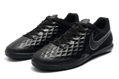 NIke Tiempo Lunar Legend 8 Pro IC Low-Tops Football Shoes - Black/Grey