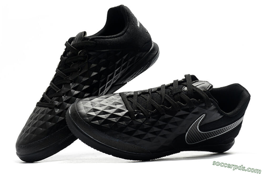 NIke Tiempo Lunar Legend 8 Pro IC Low-Tops Football Shoes - Black/Grey 6