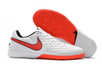 NIke Tiempo Lunar Legend 8 Pro IC Low-Tops Football Shoes - White/Red/Black