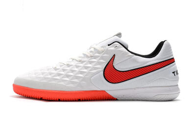 NIke Tiempo Lunar Legend 8 Pro IC Low-Tops Football Shoes - White/Red/Black