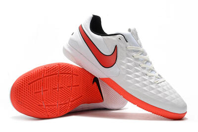 NIke Tiempo Lunar Legend 8 Pro IC Low-Tops Football Shoes - White/Red/Black