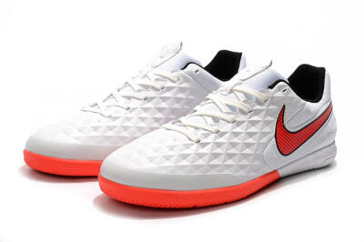 NIke Tiempo Lunar Legend 8 Pro IC Low-Tops Football Shoes - White/Red/Black