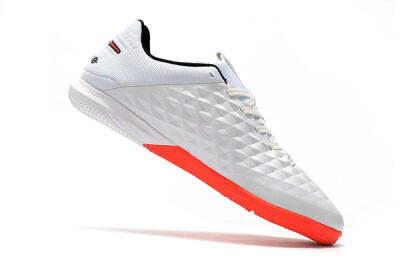 NIke Tiempo Lunar Legend 8 Pro IC Low-Tops Football Shoes - White/Red/Black