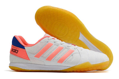 Adidas Top Sala IC Low-Tops Football Shoes - White/Pink/Blue