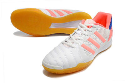 Adidas Top Sala IC Low-Tops Football Shoes - White/Pink/Blue