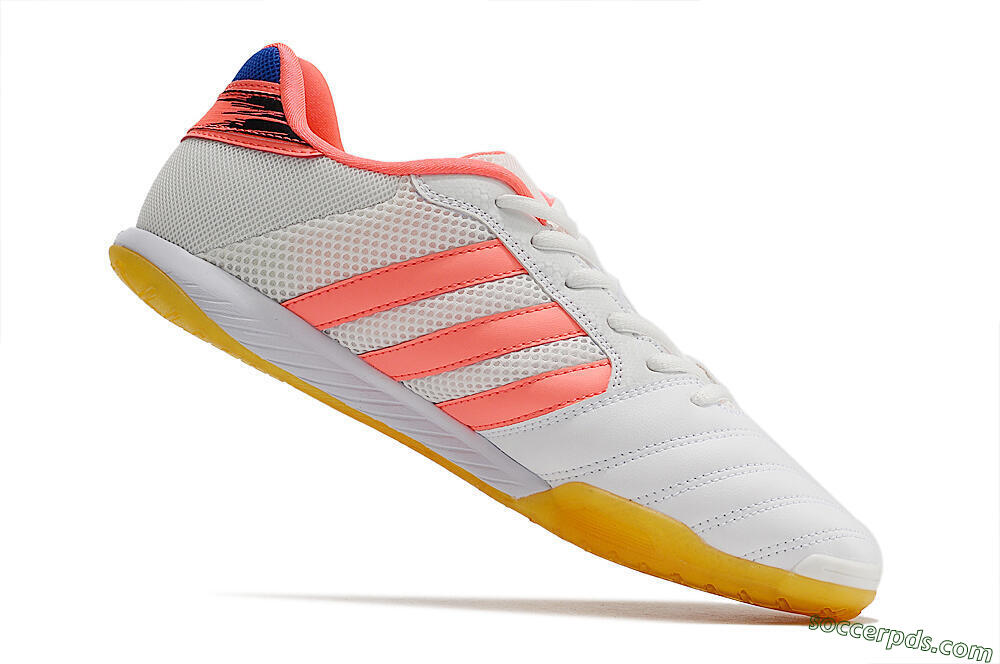 Adidas Top Sala IC Low-Tops Football Shoes - White/Pink/Blue 4