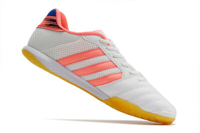 Adidas Top Sala IC Low-Tops Football Shoes - White/Pink/Blue