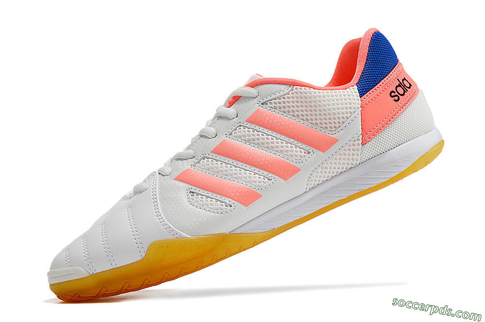 Adidas Top Sala IC Low-Tops Football Shoes - White/Pink/Blue 5