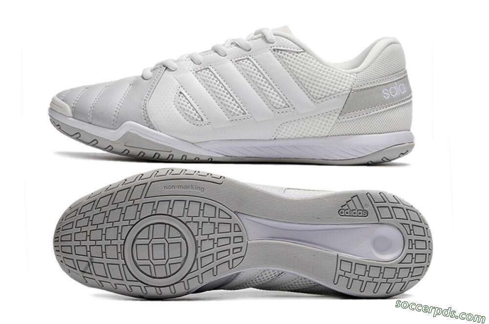 Adidas Top Sala IC Low-Tops Football Shoes - White/Grey 0