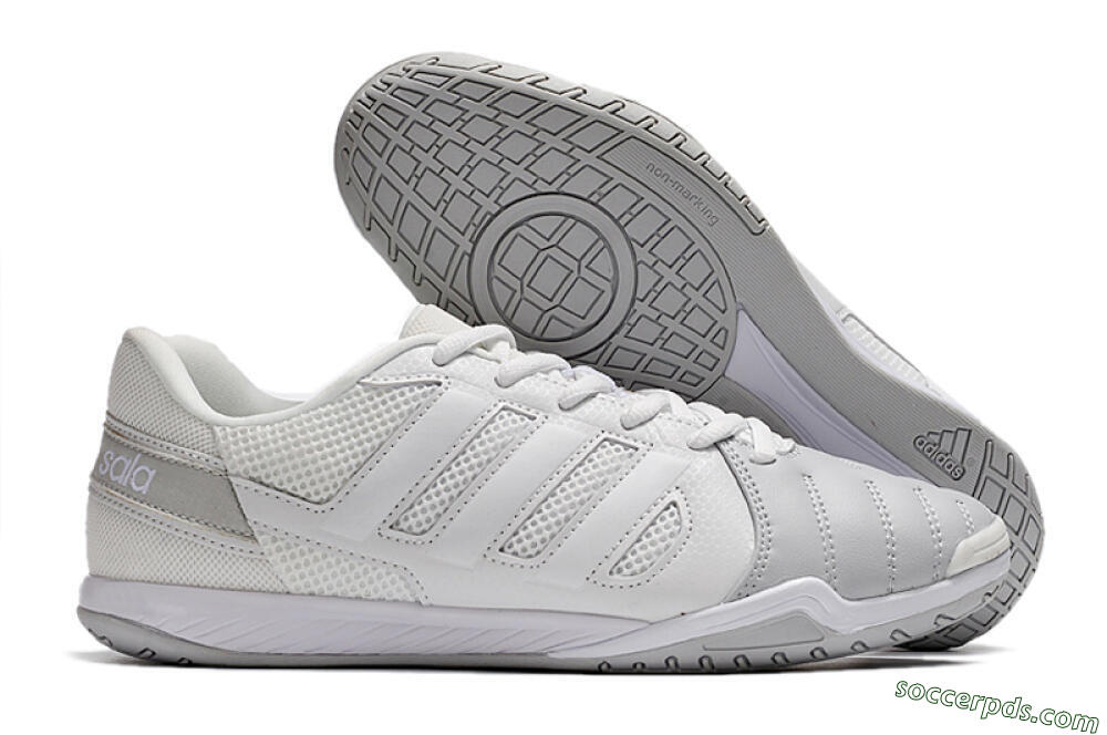 Adidas Top Sala IC Low-Tops Football Shoes - White/Grey 1