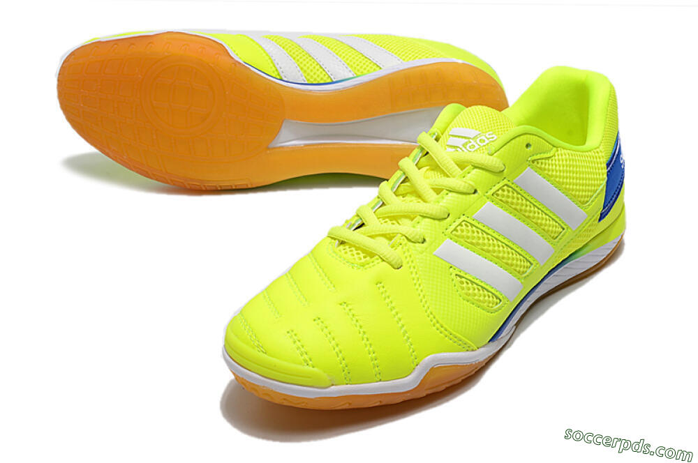 Adidas Top Sala IC Low-Tops Football Shoes - Yellow/White/Blue 3