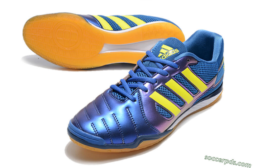 Adidas Top Sala IC Low-Tops Football Shoes - Blue/Yellow/White 3