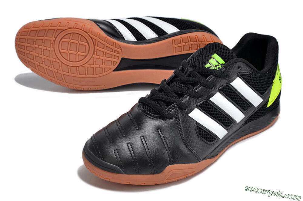 Adidas Top Sala IC Low-Tops Football Shoes - Black/White/Yellow 3