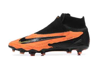 Nike Phantom GX DF Elite FG High-Tops Football Boots - Orange/Black/Gold