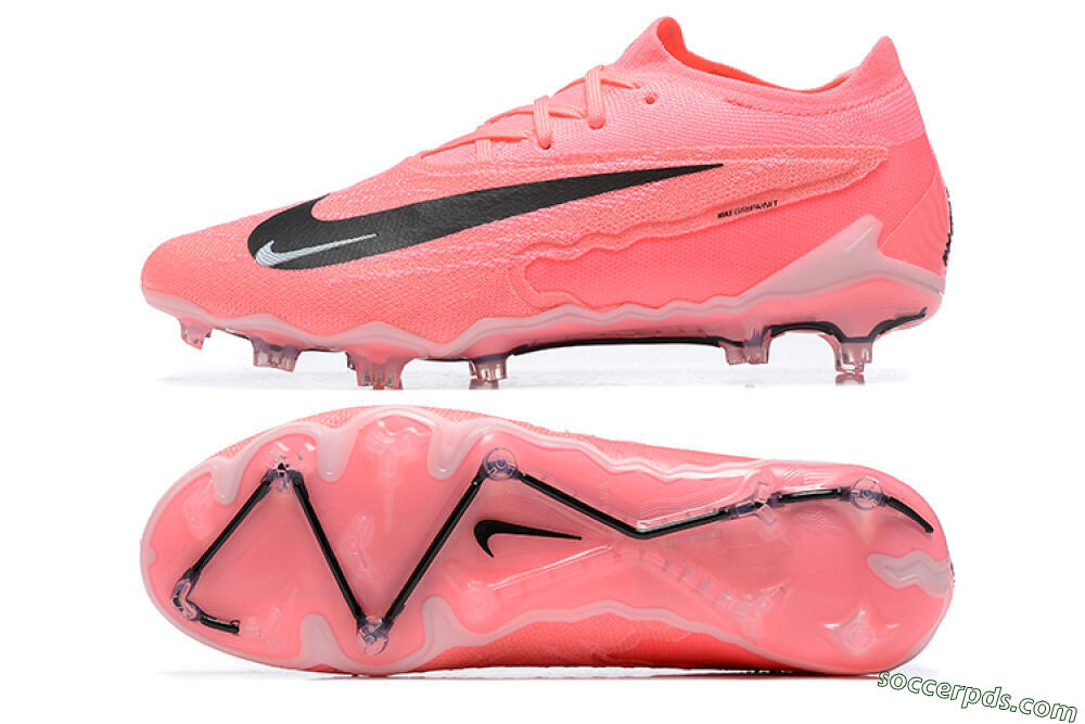 Nike Phantom GX Elite FG Low-Tops Football Boots - Pink/Black/White 0