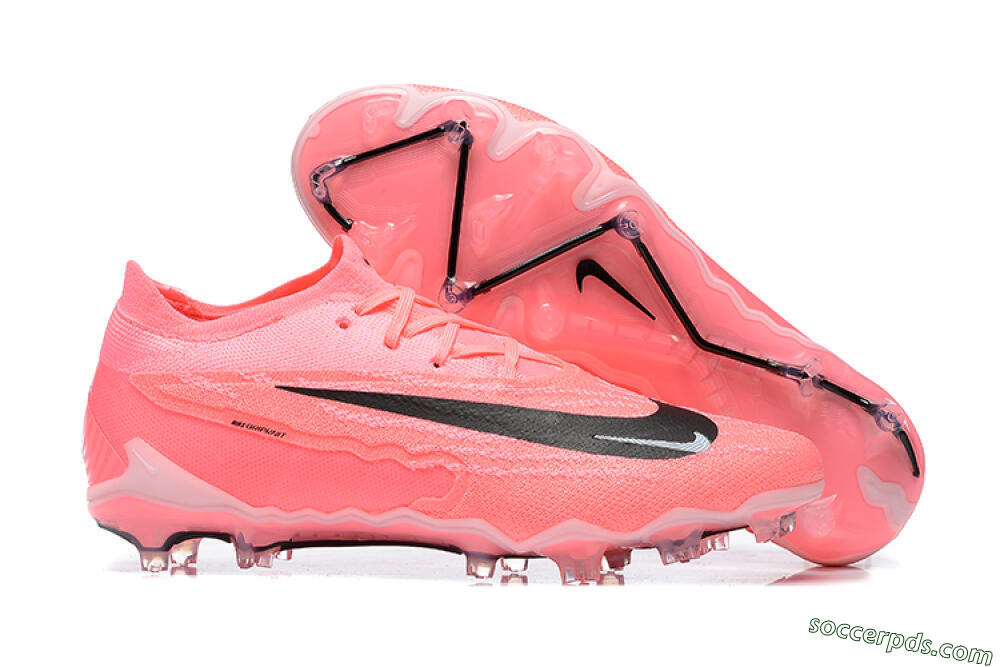 Nike Phantom GX Elite FG Low-Tops Football Boots - Pink/Black/White 1