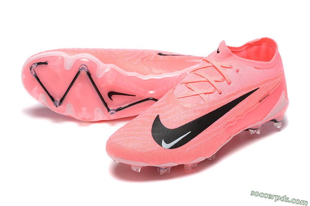 Nike Phantom GX Elite FG Low-Tops Football Boots - Pink/Black/White 3