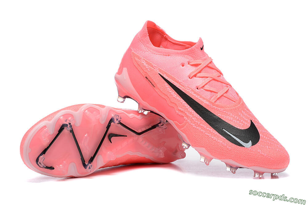 Nike Phantom GX Elite FG Low-Tops Football Boots - Pink/Black/White 4
