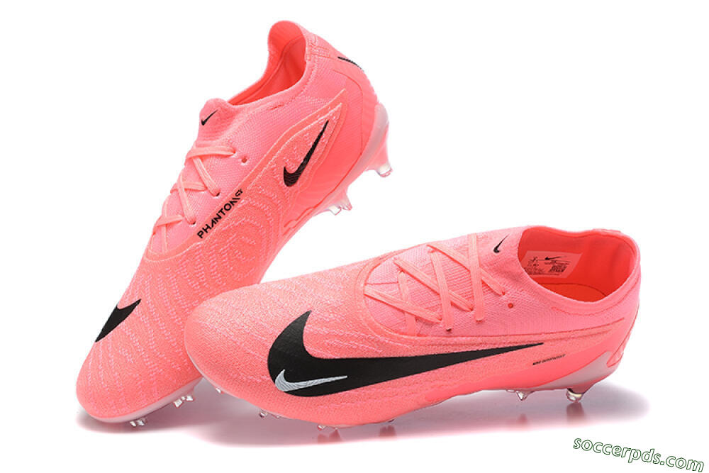 Nike Phantom GX Elite FG Low-Tops Football Boots - Pink/Black/White 6
