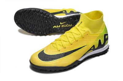 Nike Air Zoom Mercurial Superfly 9 Elite TF High-Tops Football Shoes - Yellow/Black/White