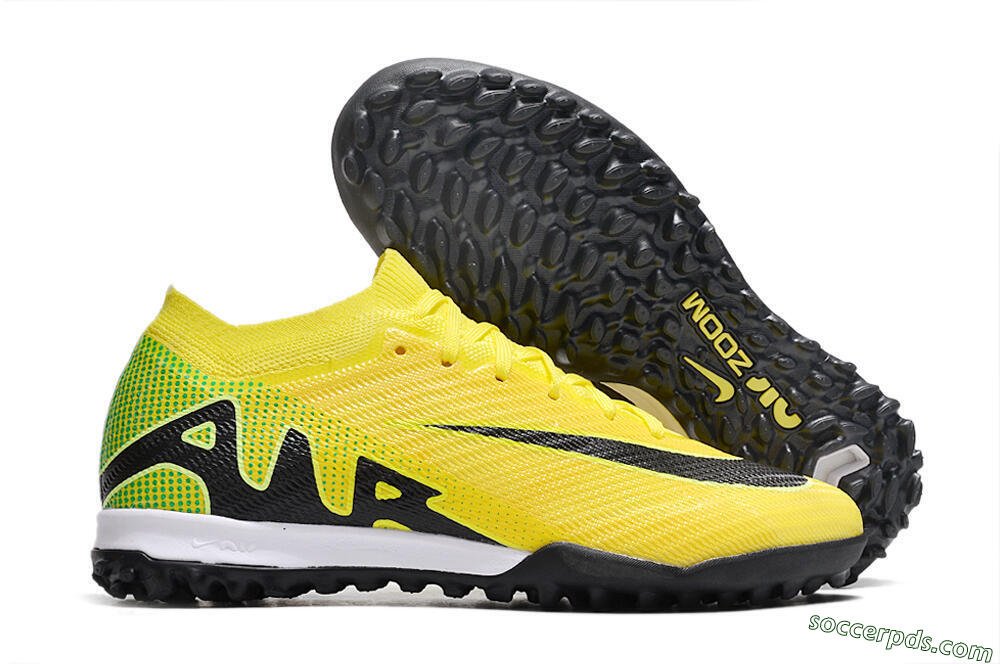 Nike Air Zoom Mercurial Vapor 15 Elite TF Low-Tops Football Boots - Yellow/Black/White 1
