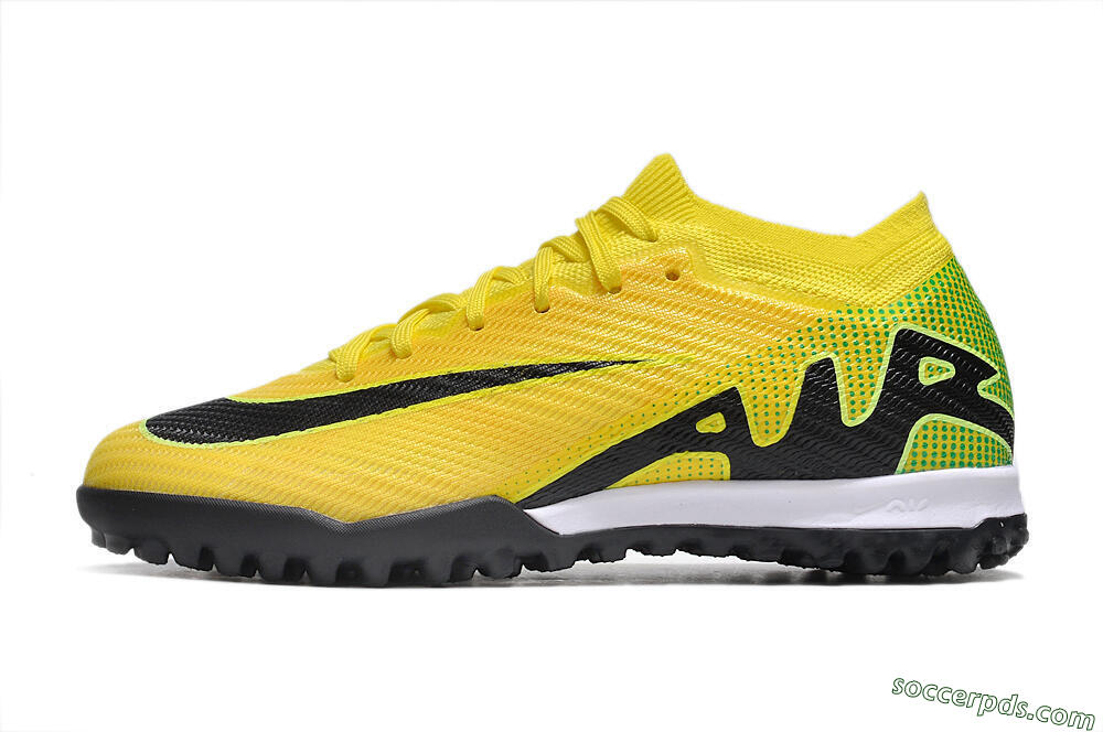 Nike Air Zoom Mercurial Vapor 15 Elite TF Low-Tops Football Boots - Yellow/Black/White 2