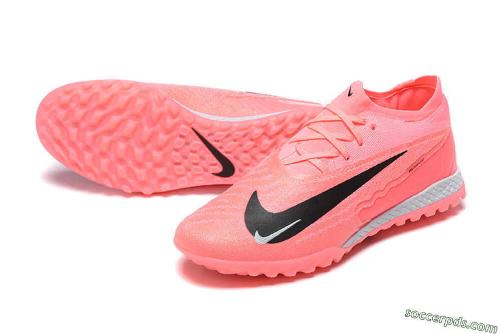 Nike Phantom GX Elite TF Low-Tops Football Shoes - Pink/Black/White 3