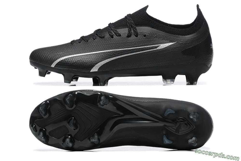 Puma Ultra Ultimate FG Low-Tops Football Boots - Black/Silver 0