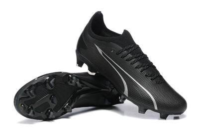 Puma Ultra Ultimate FG Low-Tops Football Boots - Black/Silver