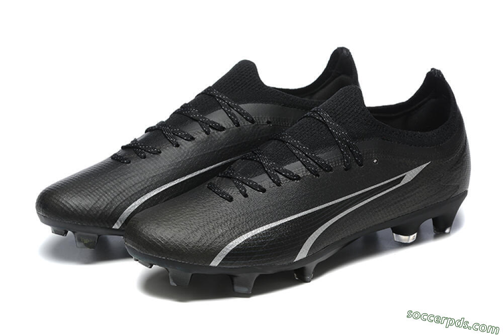 Puma Ultra Ultimate FG Low-Tops Football Boots - Black/Silver 5
