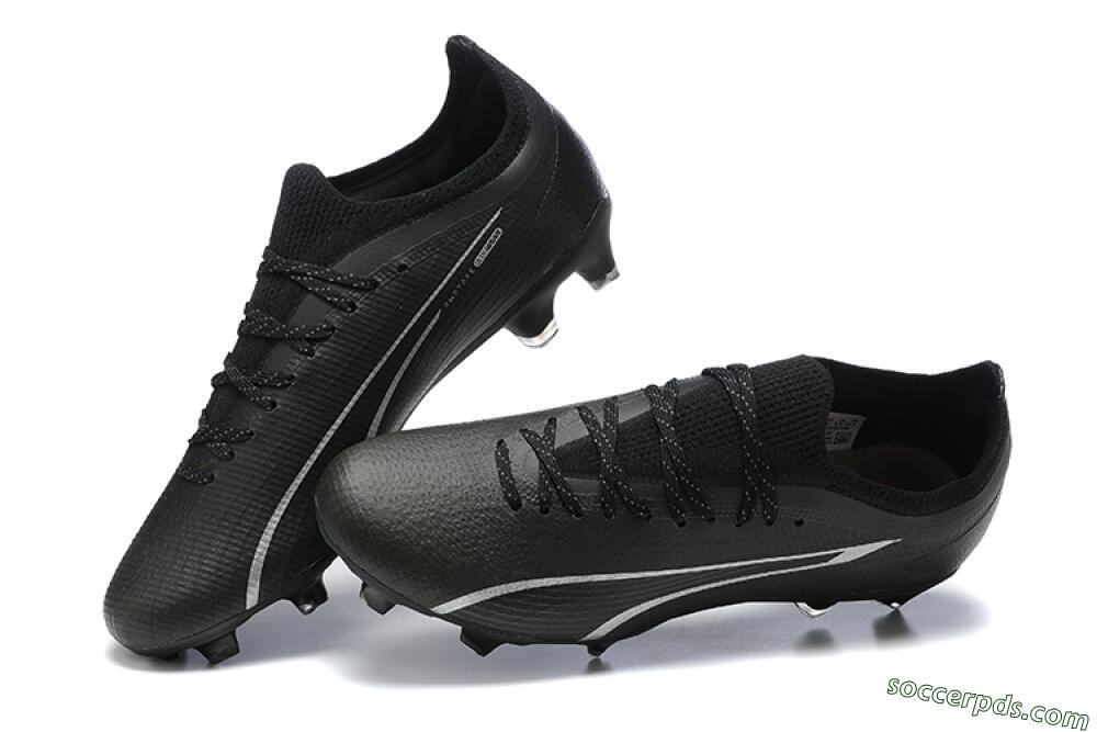 Puma Ultra Ultimate FG Low-Tops Football Boots - Black/Silver 6