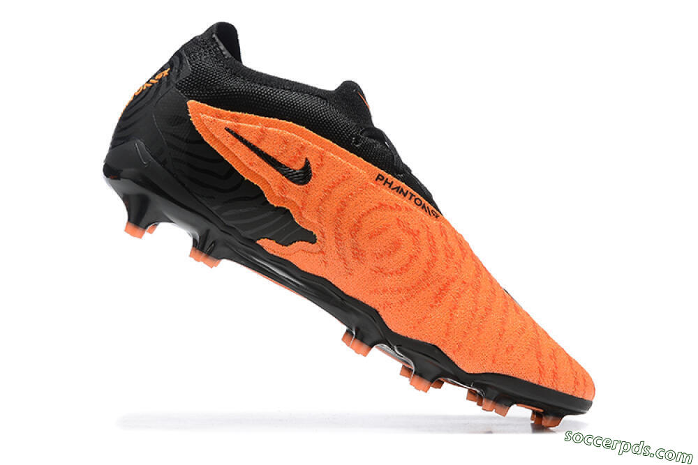 Nike Phantom GX Elite FG Low-Tops Football Boots - Orange/Black/Gold 7