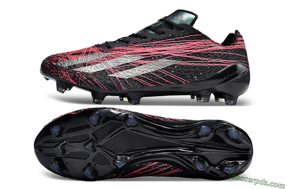 Adidas X Crazyfast Strung+ FG Low-Tops Football Boots - Black/Silver/Pink 0
