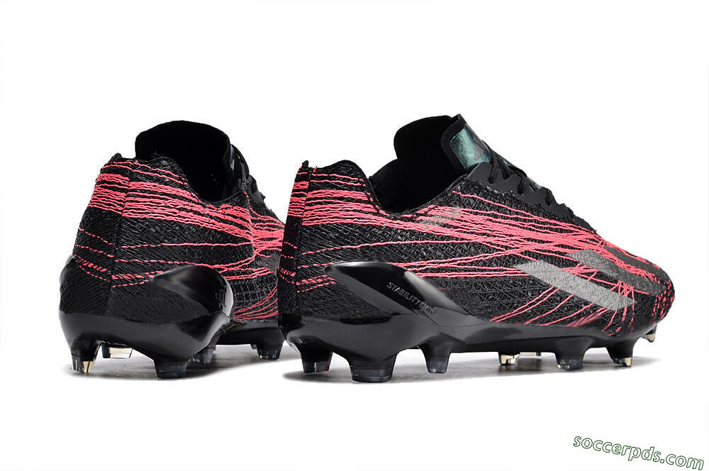 Adidas X Crazyfast Strung+ FG Low-Tops Football Boots - Black/Silver/Pink 6