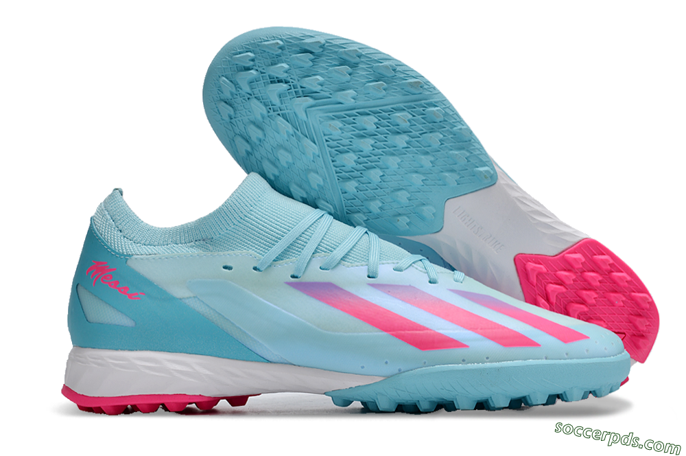Adidas X Crazyfast.3 TF Low-Tops Football Shoes - Flash Aqua/Lucid Pink/Lucid Cyan 1